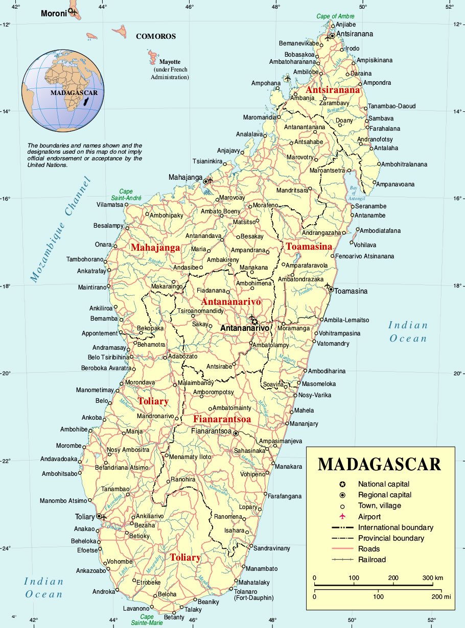 karte von Madagaskar