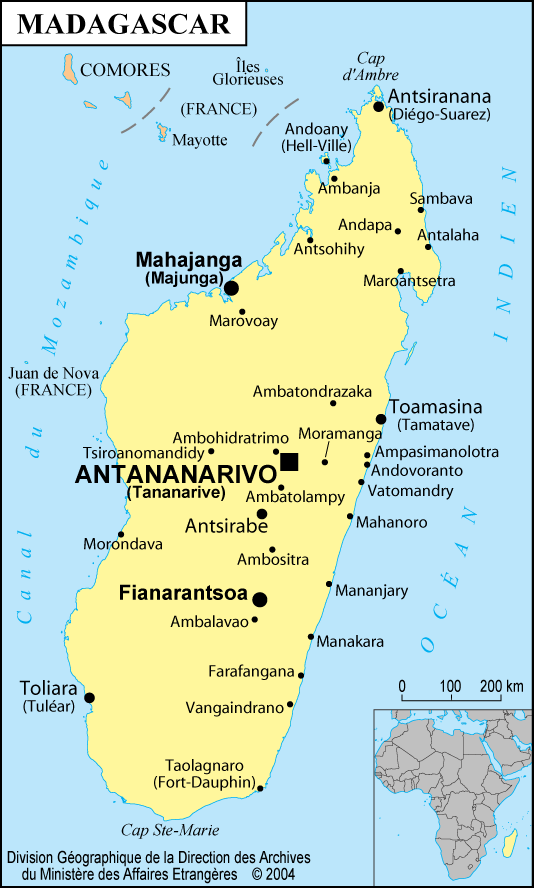 Madagaskar karte