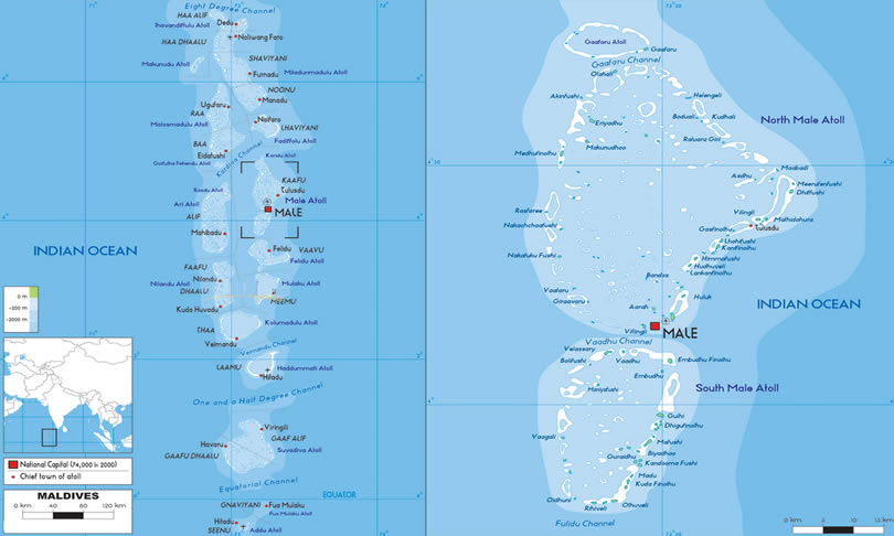 Karte von Malediven