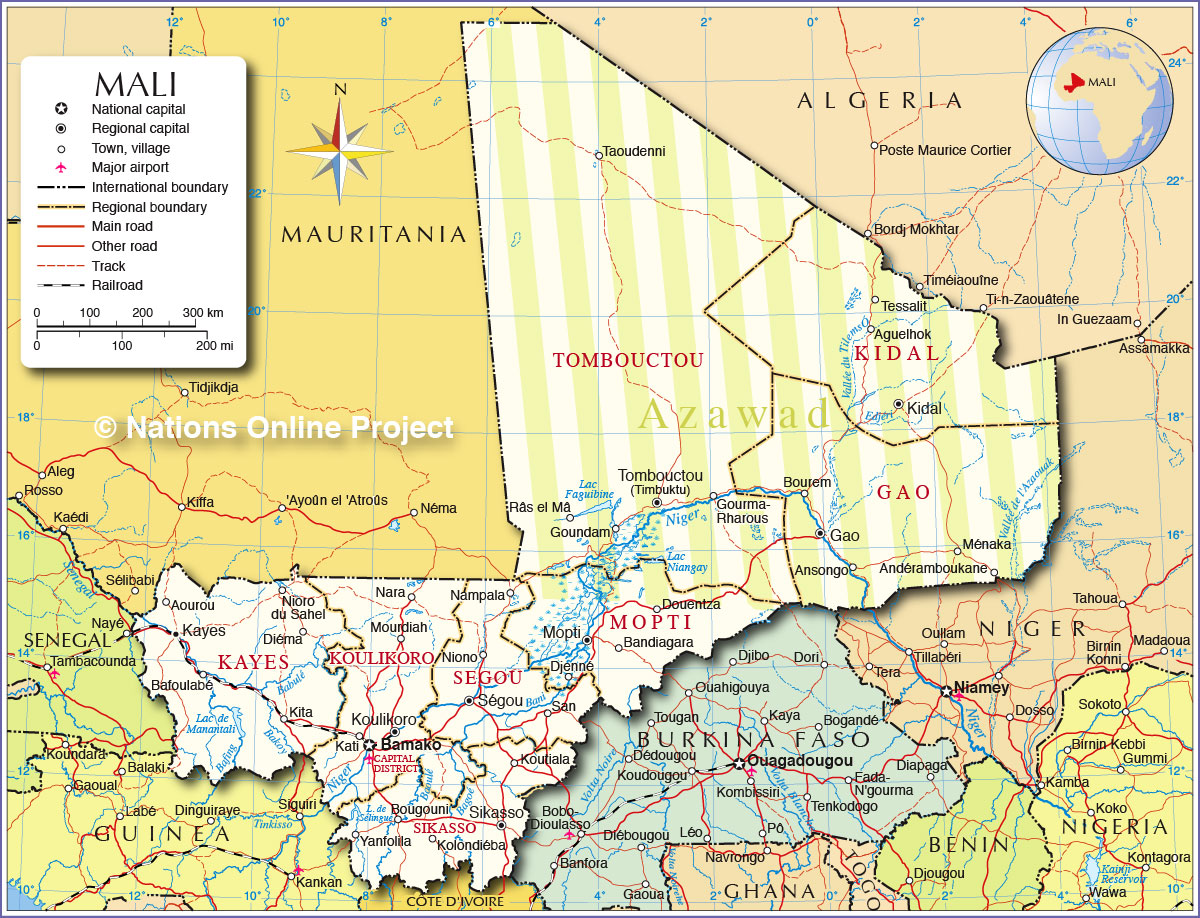 karte von Mali