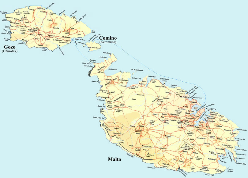 Karte von Malta