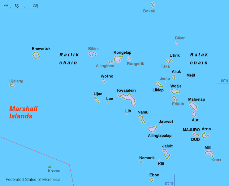 Marshall Inseln karte