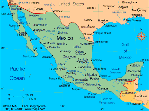 Mexiko karte