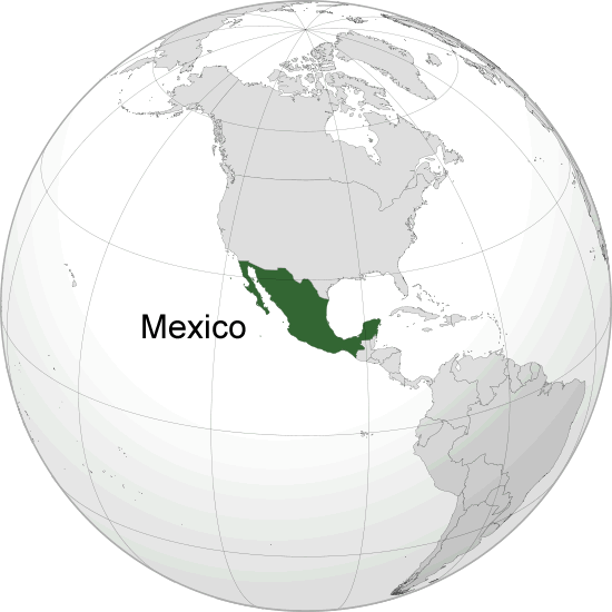 Wo ist Mexiko in der Welt