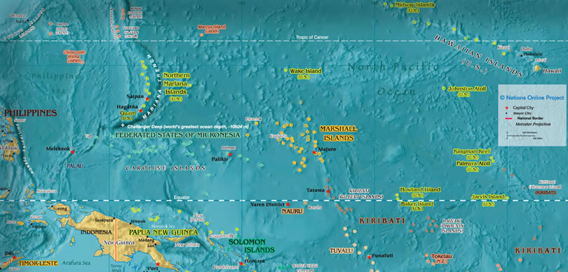 Karte von Mikronesien