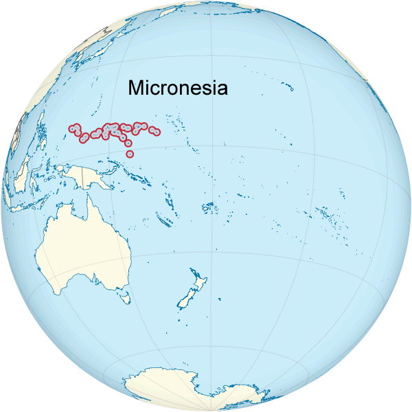 Wo ist Mikronesien in der Welt