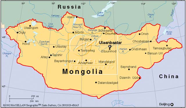 Mongolei karte