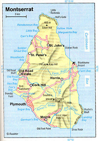 Karte von Montserrat