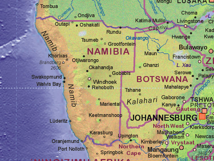 Namibia karte