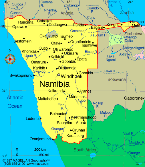 Namibia karte