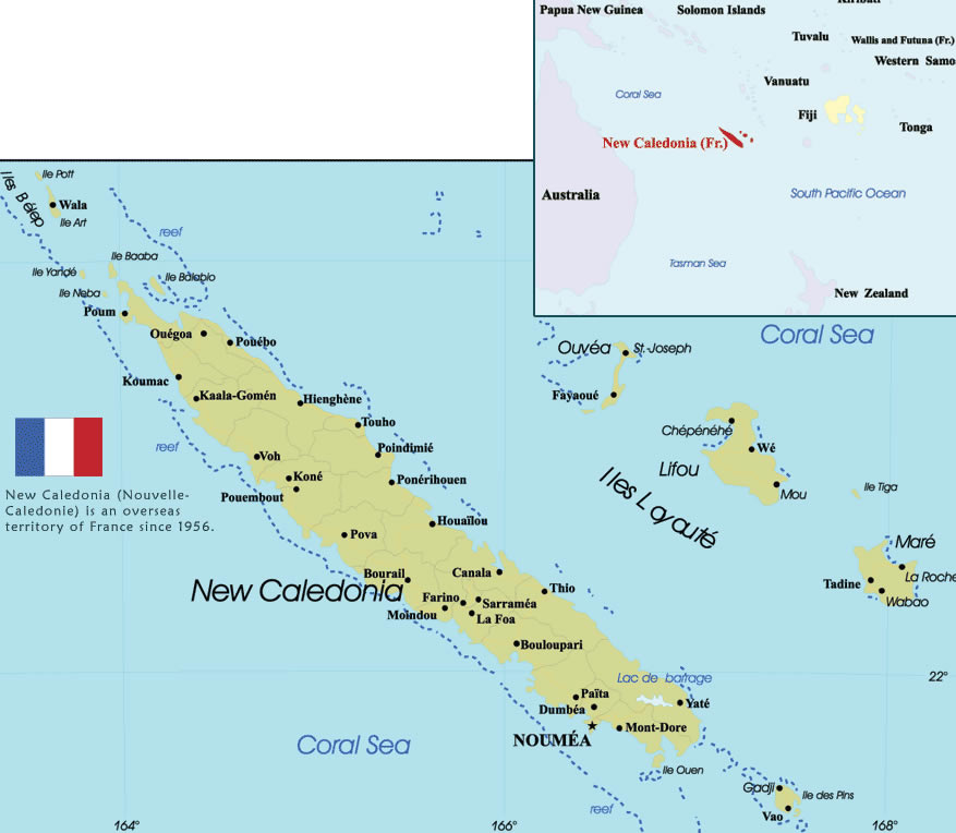 Karte von Neu Kaledonien