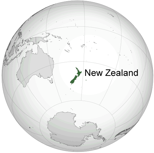 Wo ist Neuseeland in der Welt