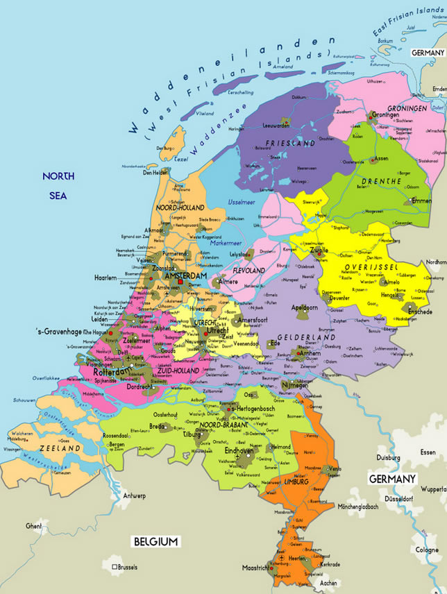 Karte von Niederlande