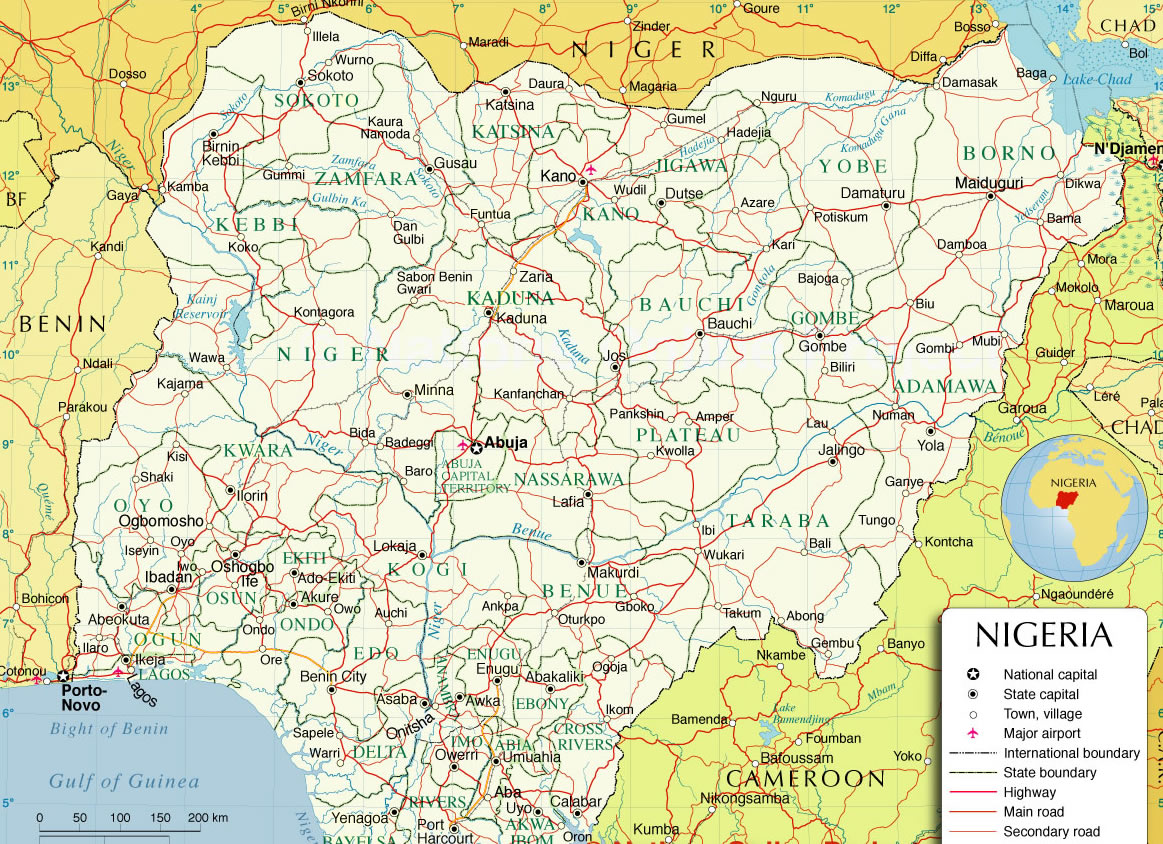 karte von Nigeria