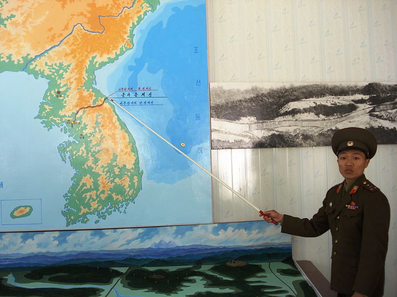 nordkorea Sudkorea karte