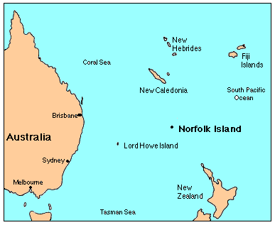 karte von Norfolk Insel