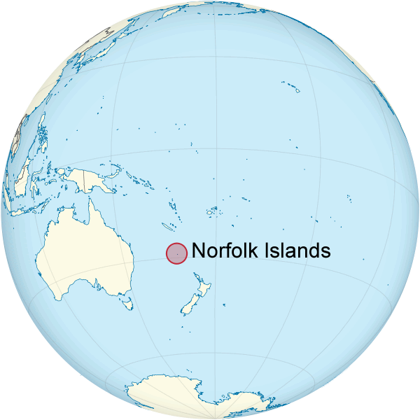 Wo ist Norfolk Insel in der Welt