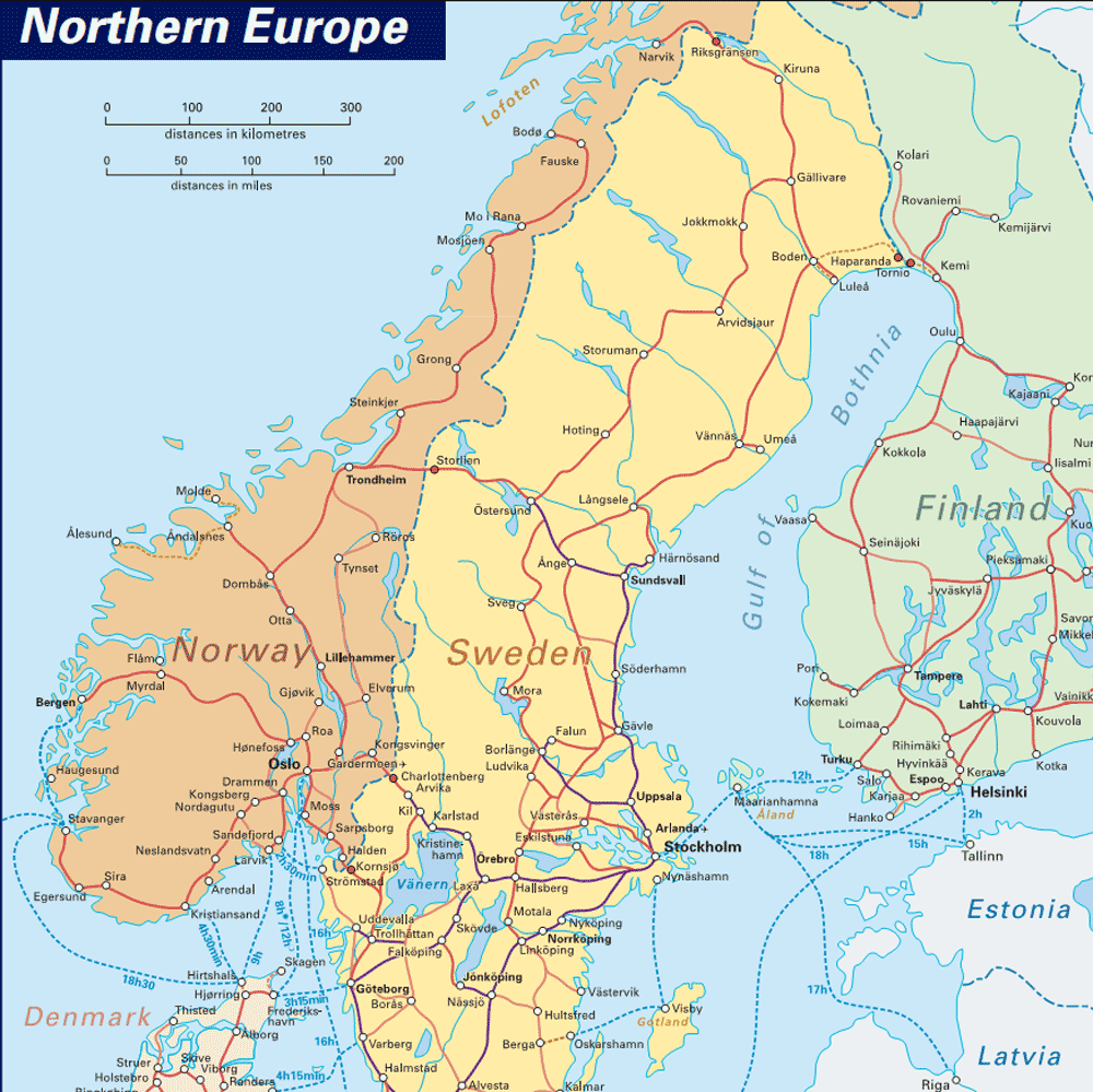karte von Norwegen