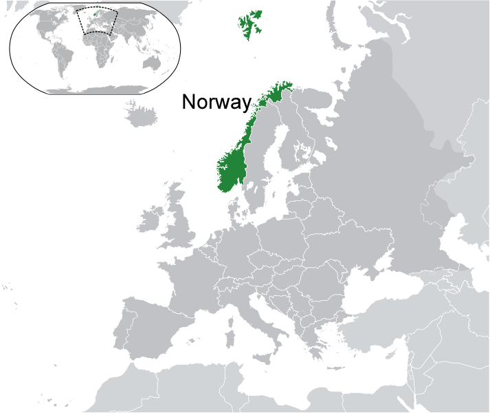 Wo ist Norwegen in der Welt