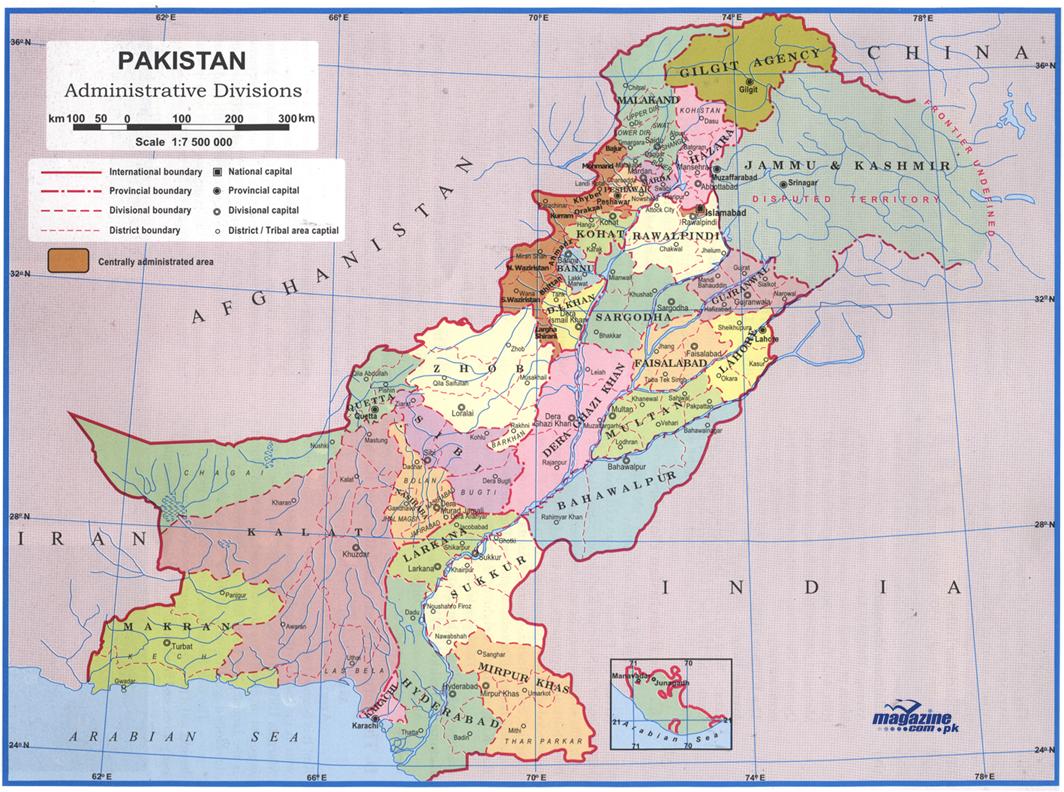 karte von pakistan