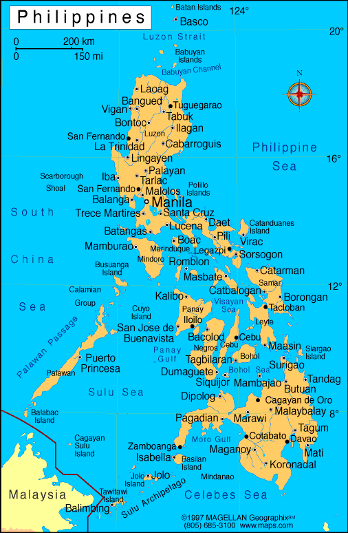 karte von philippinen