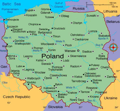 karte von Polen