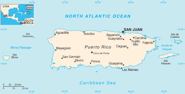 Puerto Rico karte