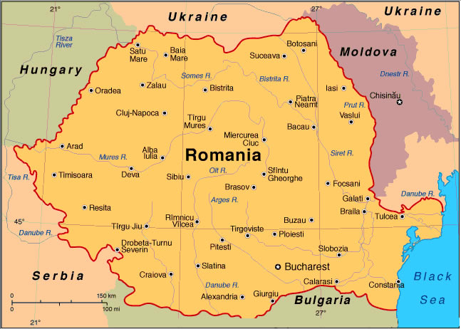Karte von Rumanien