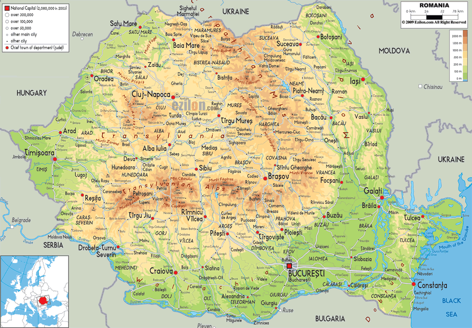 karte von Rumanien