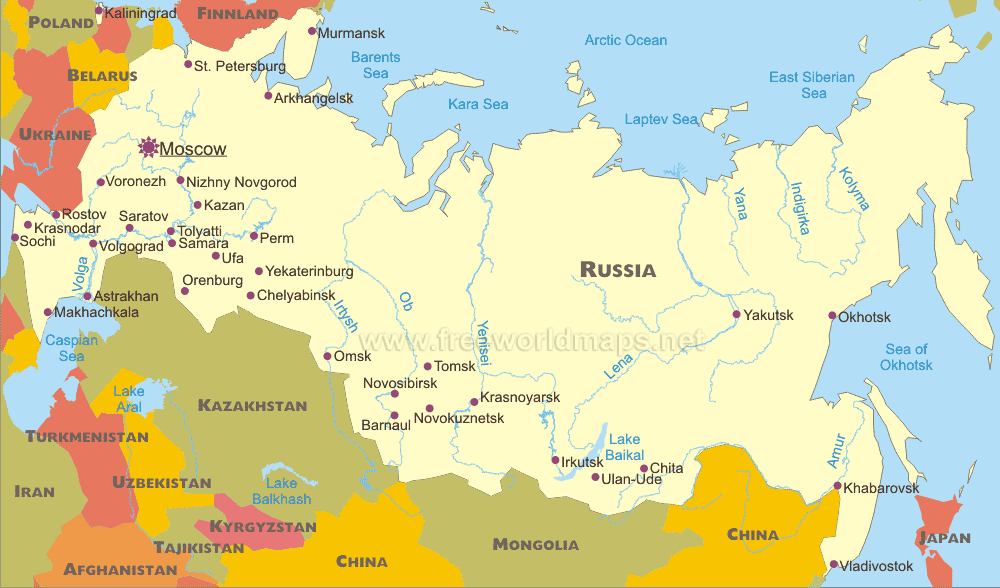 karte von Russland