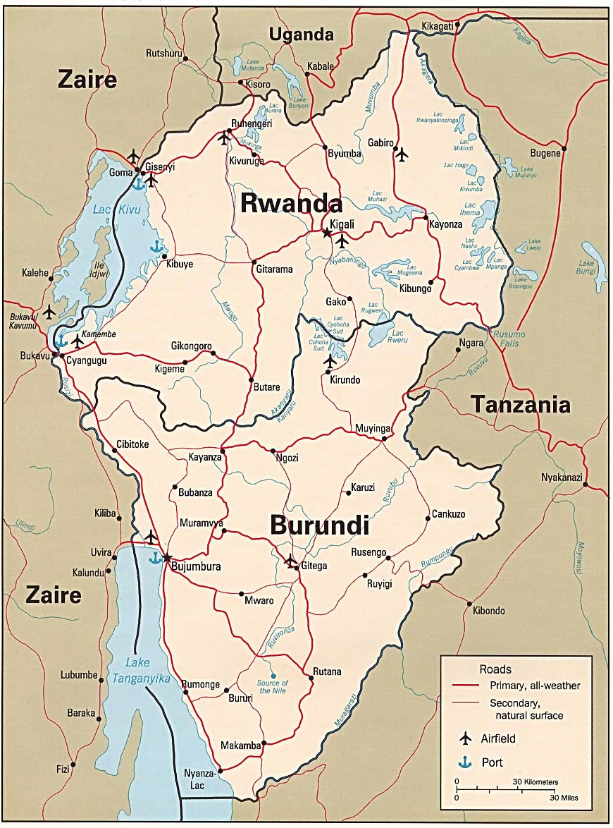 Rwanda karte