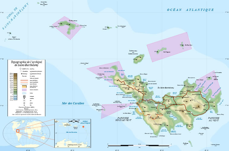Karte von Saint Barthelemy