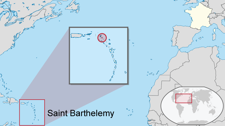 Wo ist Saint Barthelemy in der Welt
