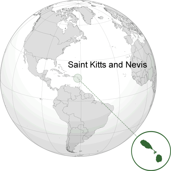 Wo ist Saint Kitts und Nevis in der Welt