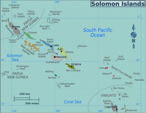 karte von Salomon Inseln