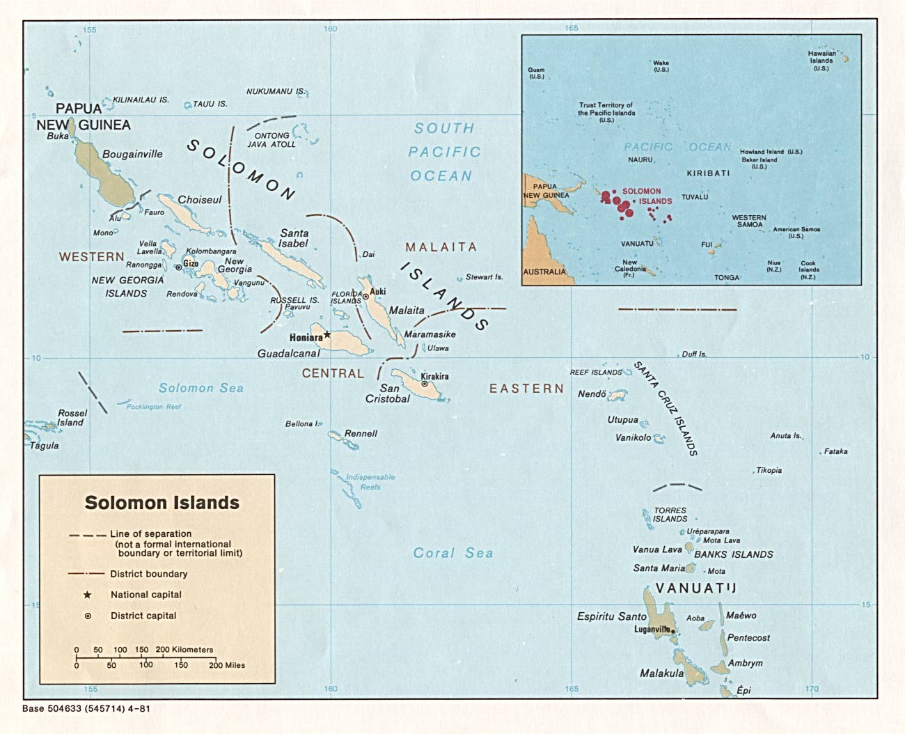 Salomon Inseln karte