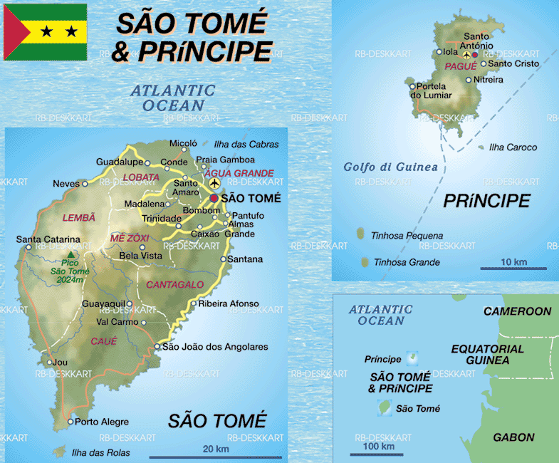 Sao Tome und Principe karte