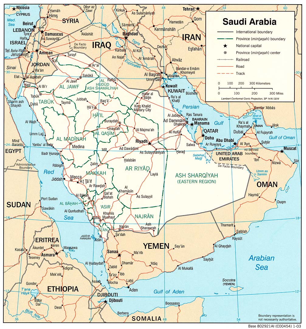 karte von saudi arabien