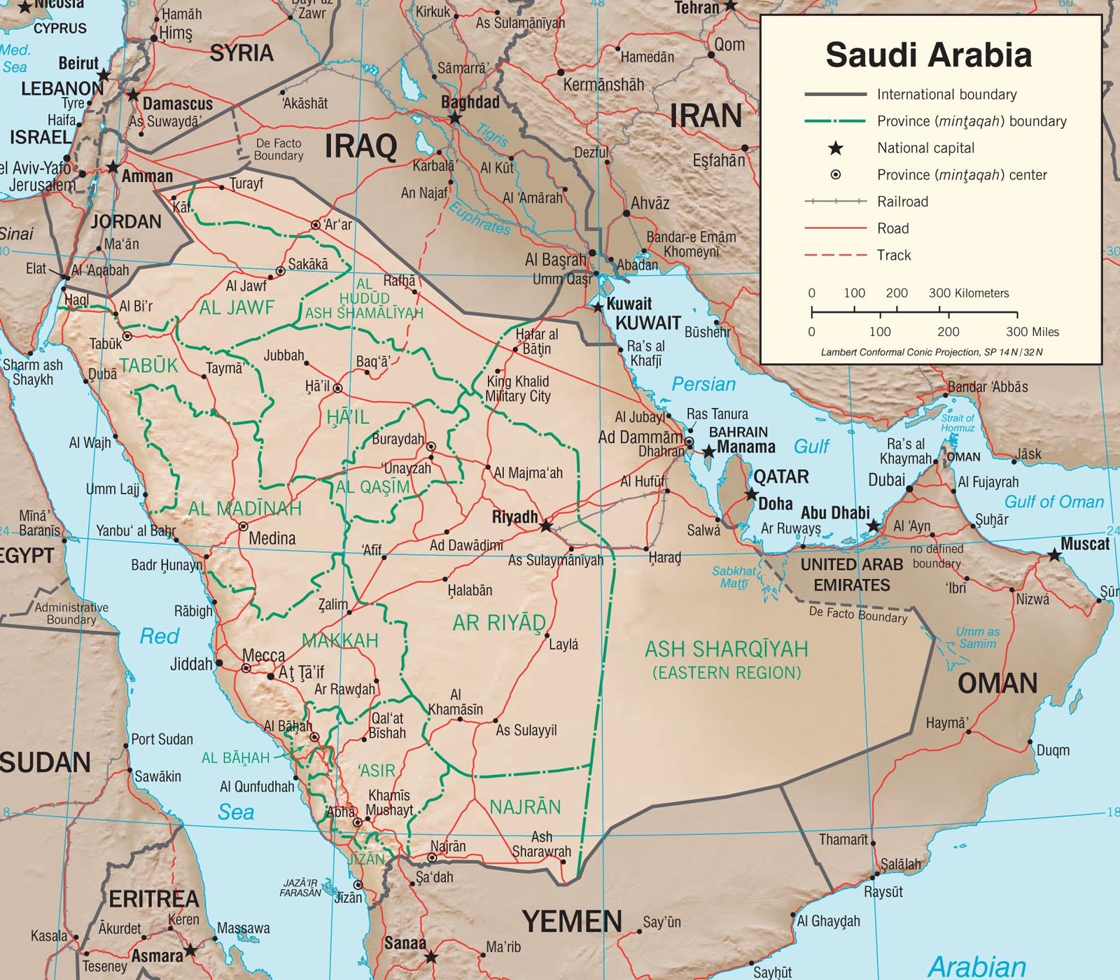 saudi arabien karte