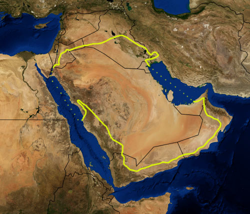 saudi arabien satellit bild
