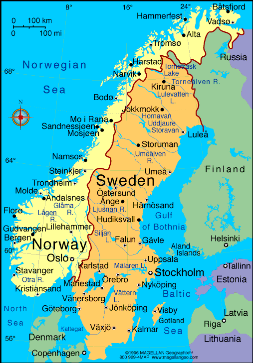 karte von Schweden