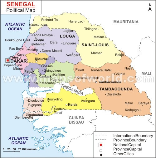 karte von Senegal