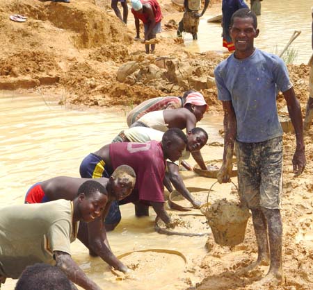 Diamant Minenarbeiter Sierra Leone