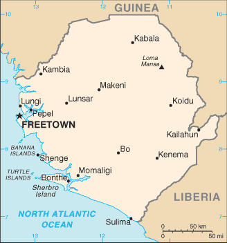 Sierra Leone karte