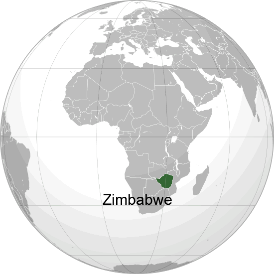 Wo ist Simbabwe in der Welt