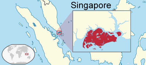 Wo ist Singapur in der Welt