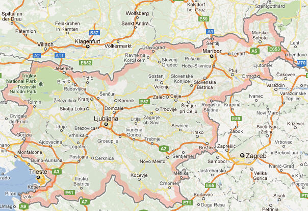 karte von Slowenien