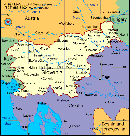 Slowenien karte