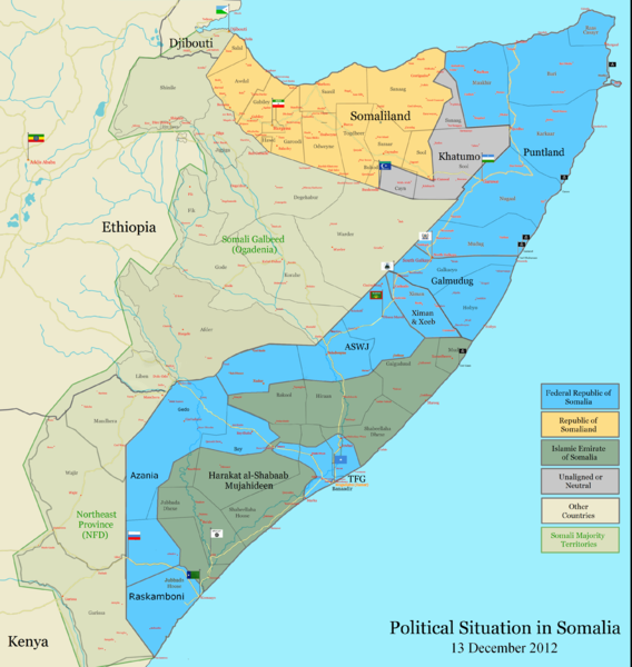 Somalia karte