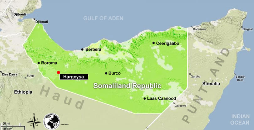 Karte von Somaliland